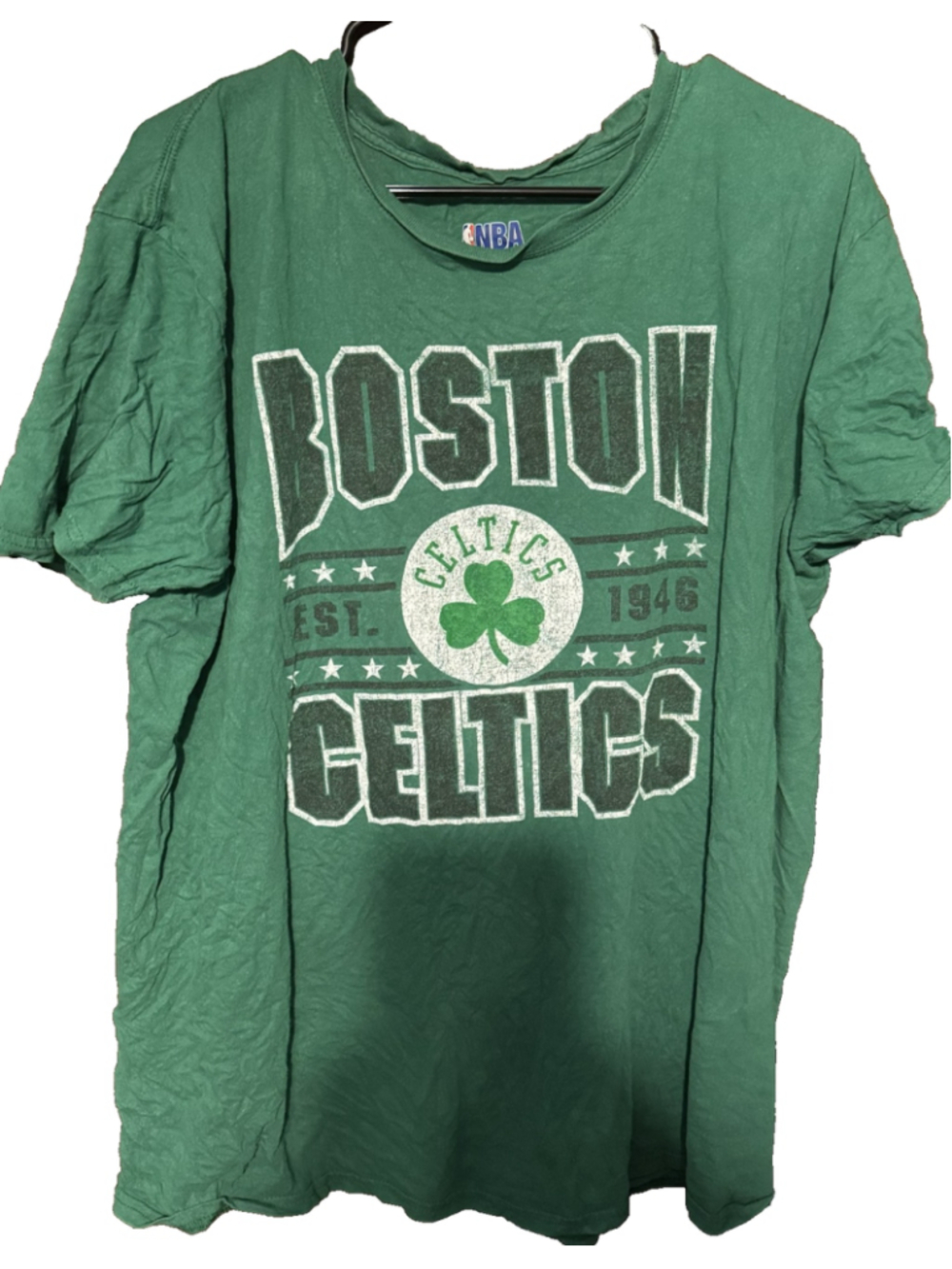 Boston Celtics Short Sleeve T-Shirt Men Size XL NBA Green